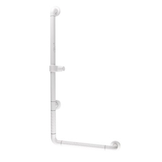 ราวทรงตัว ตัว L+ที่เสียบฝักบัว MOYA BW50102 GRAB BAR WITH HAND SHOWER HOLDER MOYA BW50102 L-SHAPED