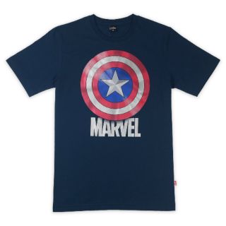 เสื้อยืดมาร์เวล กัปตันอเมริกา MARVEL-9235-NV สีกรมS-5XL