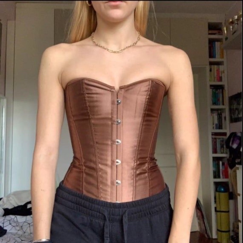 🧸พร้อมส่ง corset *brown🤎 คอเซทสายฝอ