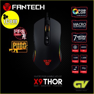 FANTECH Optical Macro Key RGB Gaming Mouse  เมาส์เกมมิ่ง ออฟติคอล ตั้งมาโครคีย์ได้ ความแม่นยำสูงปรับ DPI 200- 4800