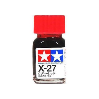 สีสูตรอีนาเมล TAMIYA X-27 Clear Red (10 ml)