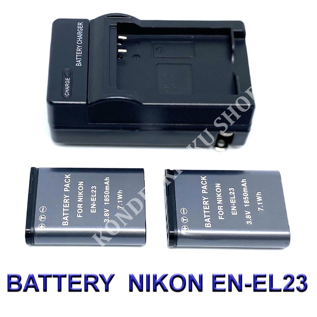 Batteries & Battery Grips 199 บาท EN-EL23  ENEL23 Battery and Charger For Nikon Coolpix P600,P610,B700,P900,S810c Cameras & Drones