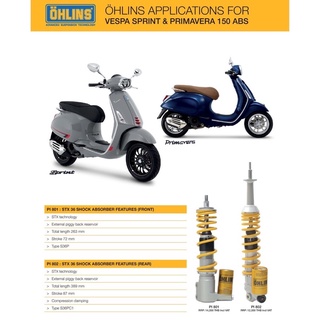 ohlins ตรงรุ่น new vespa 150 (แท้นะครับ) (มือ1) (กล่องครบ)