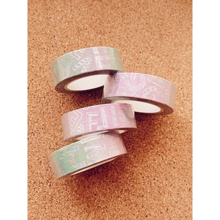 🐚A-Z GRADUAL CHANGED COLOR SILVER FOIL WASHI TAPE วาชิเทป เทป เอบีซี🐚