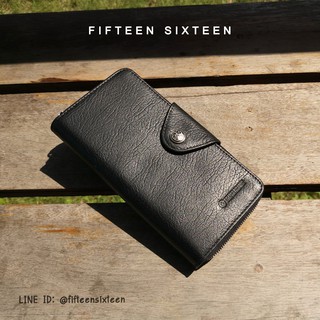 กระเป๋าสตางค์ผู้ชาย หนังแท้ใบยาว ช่องเยอะมาก FIFTEEN SIXTEEN รุ่น Holly Wallet : F190