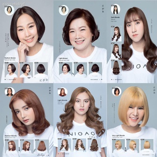 ☽NIGAO Hair Color นิกาโอะ แฮร์ คัลเลอร์ สีย้อมผม ครีมย้อมผม ยาย้อมผม ปลอดภัย ไร้แอมโมเนีย  รุ่น Nature ยาย้อมผมถนอมผม ผม