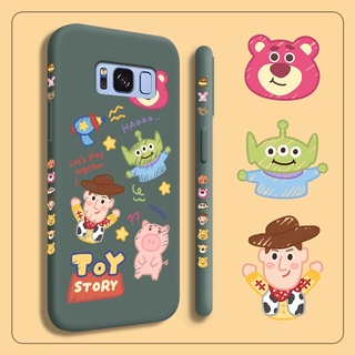 เคสสำหรับ Samsung Galaxy S7  S7 Edge  S8  S8 Plus เคสปลอกที่มีการ์ตูนประกบดิสนีย์กันกระแทกนุ่มบางกลับปกซิลิโคนเหลวแบบกล้องเต็มเลนส์ป้องกันกรณี