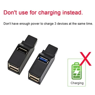 อะแดปเตอร์ฮับ USB 3.0 Mini 3 พอร์ต ความเร็วสูง 5Gbps แบบพกพา สําหรับแล็ปท็อป คอมพิวเตอร์