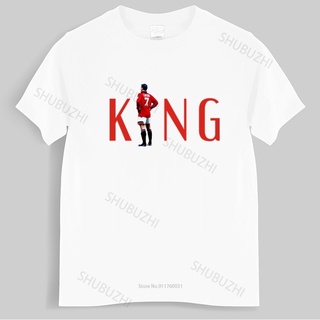 ถูกสุดๆเสื้อยืดลําลอง แขนสั้น พิมพ์ลาย Eric Cantona The King แฟชั่นฤดูร้อน สําหรับผู้ชาย และผู้หญิง วัยรุ่น