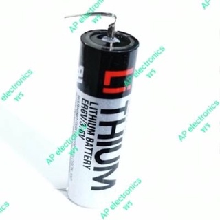 แบตเตอรรี่LITHIUM BATTERY  (TOSHIBA ) ER6V/3.6V   รุ่นขาพิเศษ  WARNING:RISK OF FIRE, LASSNANE BURNS. DO NOT RECHARGE