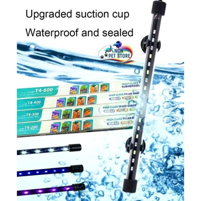 Jingye High Class Submersible Aquarium LED T4-200/T4-300/T4-400/T4-600 Submersible Lampu
