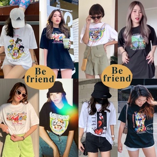 ลด 45.-  ใส่โค้ด BEFRSEP1 เสื้อยืด oversize "ลายการ์ตูน looney คนแคระ pooh " อก42-44