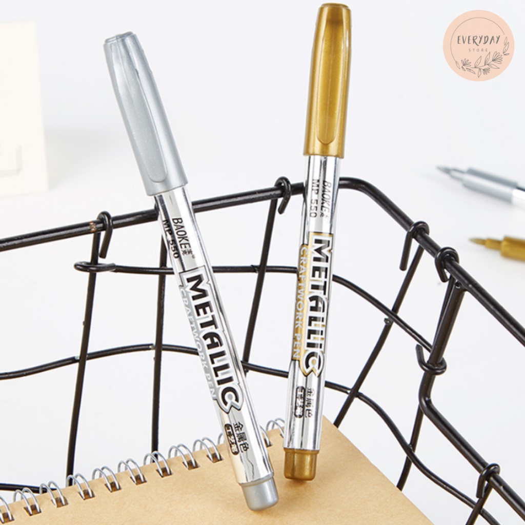 ปากกาเคมีสีเมทัลลิค สีทอง สีเงิน เครื่องเขียน อุปกรณ์การเรียน ปากกาสี อุปกรณ์สำนักงาน - รูปที่ 5