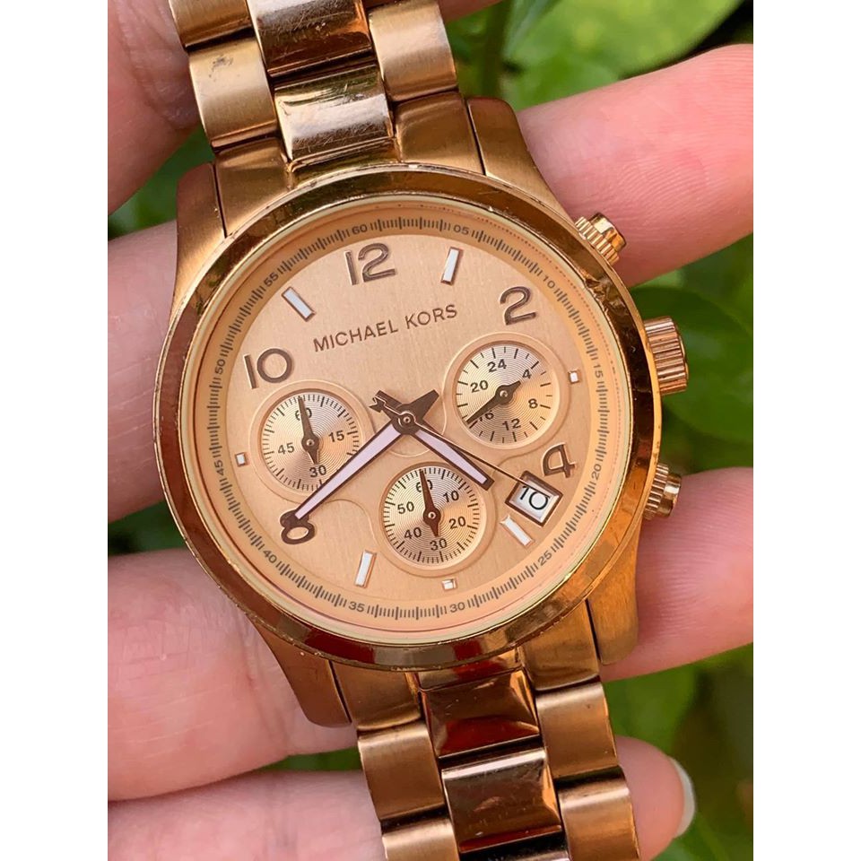 นาฬิกา  Michael Kors Quartz Rosegold Round Dial Rosegold Band Women's Watch MK5128