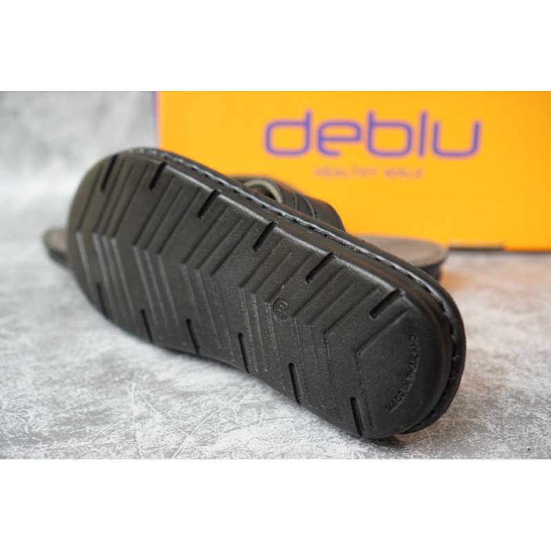 SIZE39-44 รองเท้าสุภาพบุรุษแบบคีบDeblu รหัสM5702 สีดำ/สีแทน งานเย็บพื้น ทนทาน