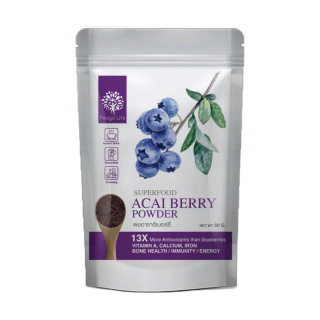 ผงอาซาอิเบอร์รี่ ผิวสวย Freeze-dried Superfood Powder เพื่อผิวสวย ยี่ห้อ Feaga Life (Acai Berry Powder)80 กรัม