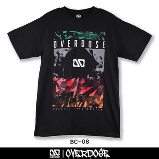 Overdose T-shirt เสื้อยืดคอกลม สีดำ รหัส BC-08(โอเวอโดส)