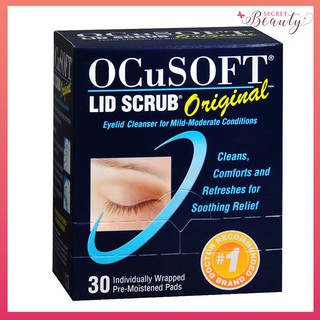 OCuSOFT lid scrub original pad รุ่นแผ่น บรรจุ 30 แผ่น อ๊อกคิวซอฟท์ ลิด สครับ ออริจินัล