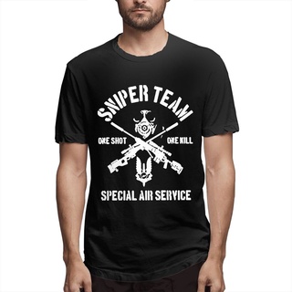 เสื้อผ้าผชLlm เสื้อยืดแขนสั้นลําลอง พิมพ์ลาย British United Kingdom Sas Forces Sniper Team Military 02 พลัสไซซ์ คุณภาพสู