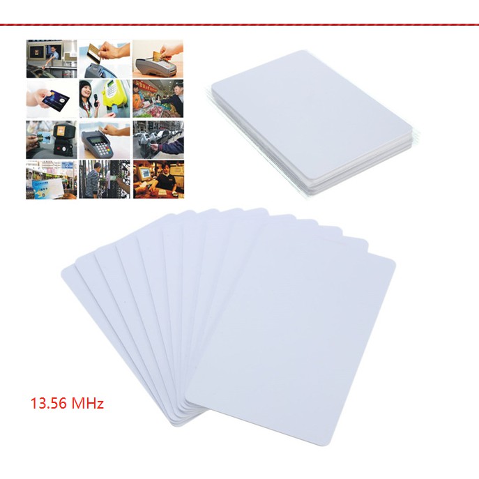 10 ชิ้น NFC สมาร์ทการ์ดแท็ก S50 สําหรับ IC 13.56MHz RFID อ่านเท่านั้น ไม่เขียน 8.5 x 5.4 x 0.1 ซม. 1