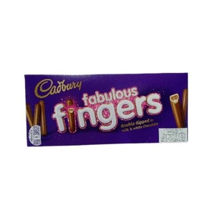 Cadbury Fabulous Fingers 110g milk &amp; white chocolate ช็อคโกแลต ขนมหวาน ขนม