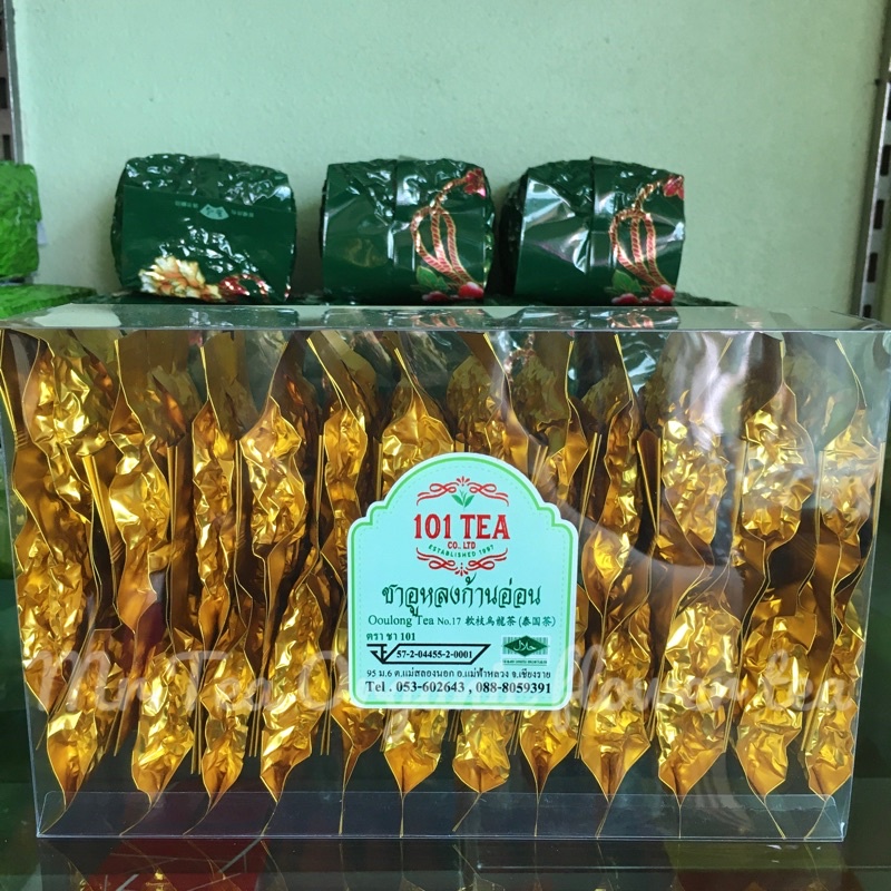 ชาอู่หลงก้านอ่อน จากไร่ชา 101 ดอยแม่สลอง ขนาด 250 กรัม 1 กล่อง บรรจุ 25 ซอง