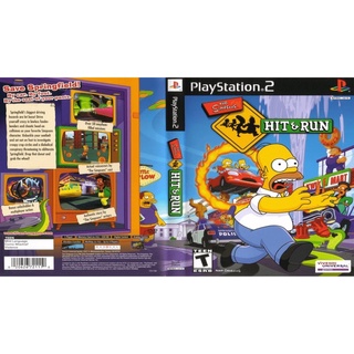 แผ่นเกมส์ PS2 The simpsons hit and run   คุณภาพ ส่งไว (DVD)