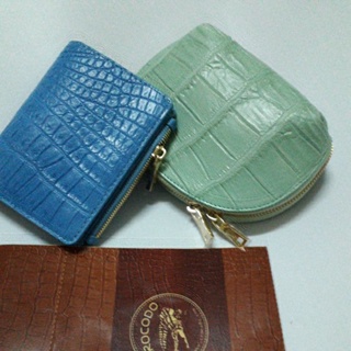 crocodile  wallet กระเป๋าสตางค์จระเข้1699 set sky bluebgreen