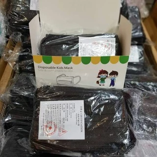 1กล่อง50ชิ้น หนา3ชั้น ฟ้า ดำ พร้อมส่งในไทย