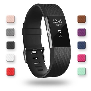 สายนาฬิกาข้อมือ ประดับเพชร ขนาดใหญ่ สไตล์คลาสสิก สําหรับ Fitbit Charge 2