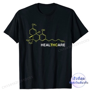 Thc เสื้อยืดลําลอง ผ้าฝ้าย แขนสั้น พิมพ์ลาย Cannabis เหมาะกับฤดูร้อน สําหรับผู้ชาย