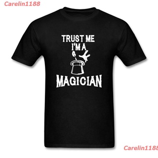 เสื้อยืดคอกลมCarelin1188 New Trust Me IM A Magician Funny T-Shirt Magic Show Performer Printed T Shirt Fashion Top Tee