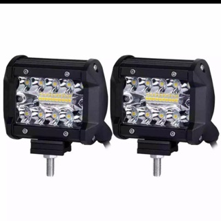 2 ชิ้น สว่างมากๆ! LED SPOT BEAM US 60W ไฟ สปอร์ตไลท์รถยนต์ ไฟหน้ารถ ไฟท้าย ไฟตัดหมอก สว่าง มาก 12V-24V แสงสีขาว