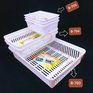 ตะกร้าใส่ของ กระจาด พลาสติก ขนาดใหญ่ ใส่ A4 ได้ B-703 เข้าเซตกับ B-704 B-705 ผลิตในไทย