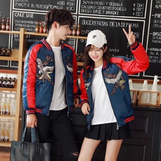 เสื้อแจ็คเก็ต jacket งานปัก นำเข้า พร้อมส่ง