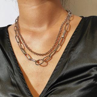 Vintage Layered Link Chain Choker Necklace