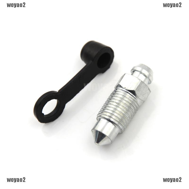M10 x 1mm Motorcycle Bike Brake Braking Caliper Bleed Screw Nipple with