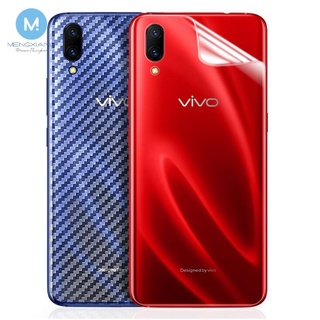 [ซื้อ 1 รับ 1] vivo Y15 Y17 (2019) ฟิล์มคาร์บอนไฟเบอร์ ด้านหลัง สติกเกอร์ นุ่ม คาร์บอนไฟเบอร์ ฟิล์มกันรอยด้านหลัง 2 ชิ้น