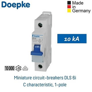 เซอร์กิต เบรกเกอร์ / Circuit Breaker / MCB 1pole 10kA  - Doepke  (Made in Germany)
