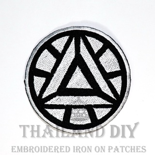 ตัวรีดติดเสื้อ งานปัก สัญลักษณ์ อกเสื้อ ไอรอนแมน การ์ตูน ฮีโร่ Iron Man Arc Reactor Patch wop DIY ตัวรีด อาร์มติดเสื้อ