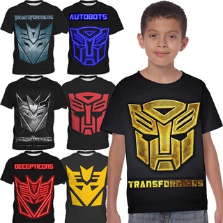 เสื้อยืด ลาย Transformers แฟชั่นฤดูร้อน สําหรับเด็กผู้ชาย