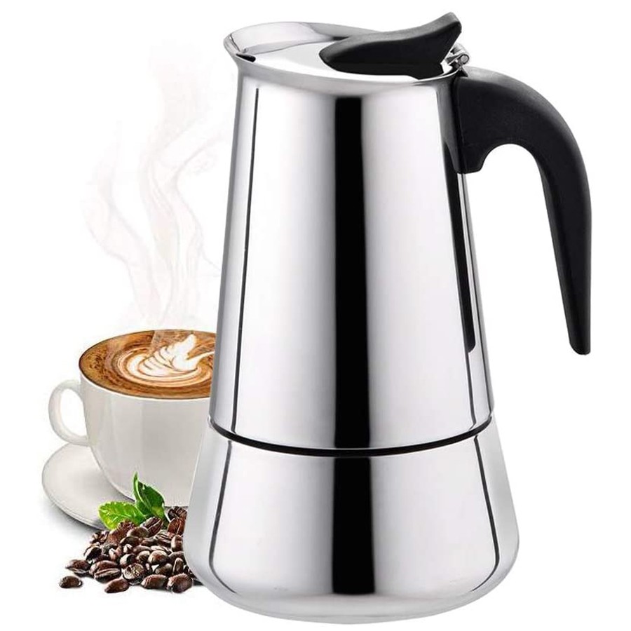 มอคค่าพอท หม้อสแตนเลส หม้อต้มกาแฟ เครื่องชงกาแฟสด หม้อกาแฟมอคค่าหม้อสแตนเลสต้มกาแฟ300ml/450ml coffee moka pot mini house
