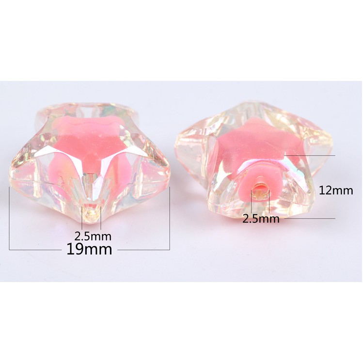 ชุดลูกปัดเจาะห้าแฉก หลากสีสัน สําหรับทําเครื่องประดับ DIY 10 ชิ้น - รูปที่ 3