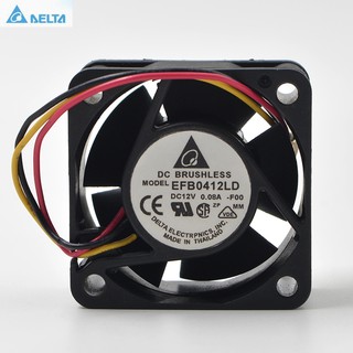 for delta EFB0412LD 4020 12V 0.08A 4CM 1U mute switch chassis power supply fan