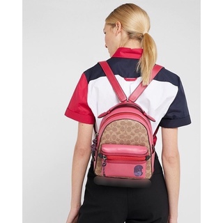 ของแท้100%พร้อมส่งที่ไทย COACH CAMPUS BACKPACK 23 IN SIGNATURE CANVAS WITH COACH PATCH งานชอป