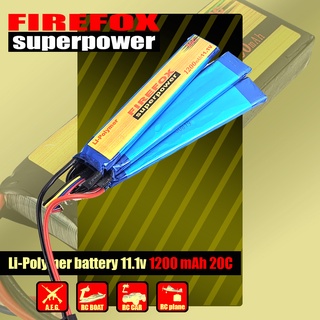 แบตเตอรี่ แบตลิโพ Li-po Firefox 1200mah 20c 11.1v