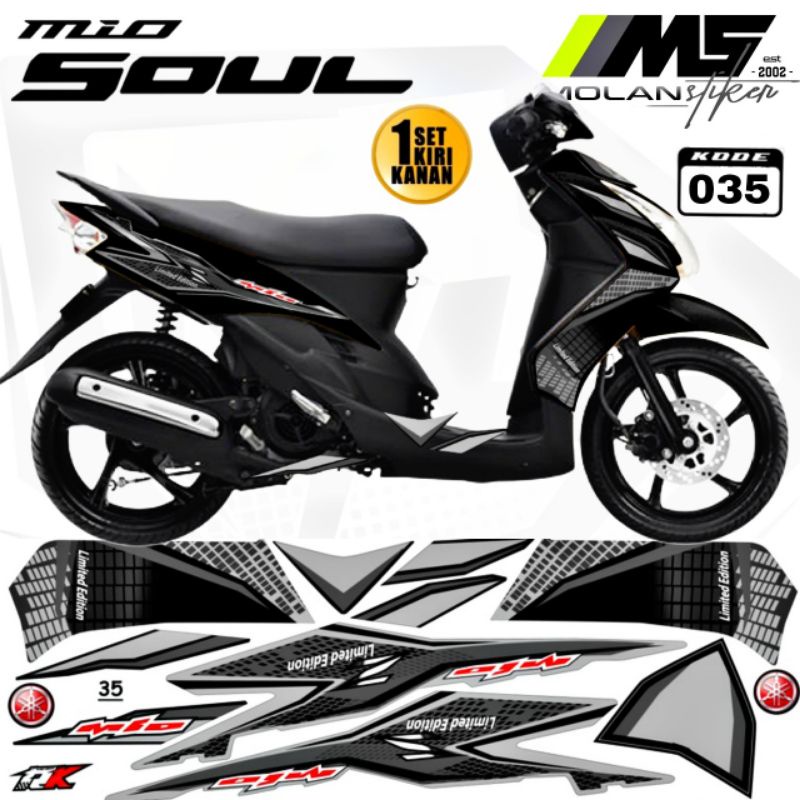 สติ๊กเกอร์รูปลอก Striping Variation Mio Soul คาร์บูเรเตอร์ 2006-2012 - Mio Soul 115 - Mio Soul Old/O