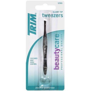 Trim แหนบอเนกประสงค์สีเงิน Tweezers Slant Tip รุ่นหัวเฉียง แบรนด์ดังจากอเมริกา