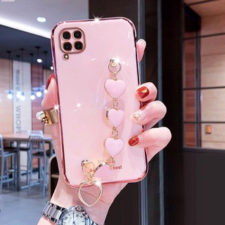 เคสโทรศัพท์ สําหรับ Samsung A12 A42 A22 M12 4G 5G มือถือ ลายหัวใจ พร้อมสายคล้องมือ