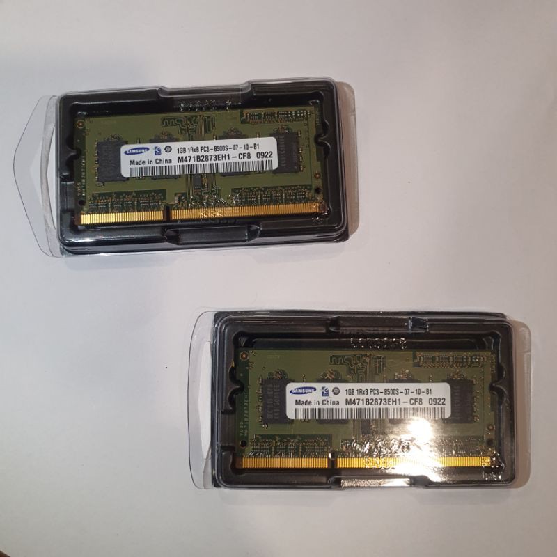 Ram 1GB Bus1066 x2pieces มือสองจาก Macbook Pro Mid2019